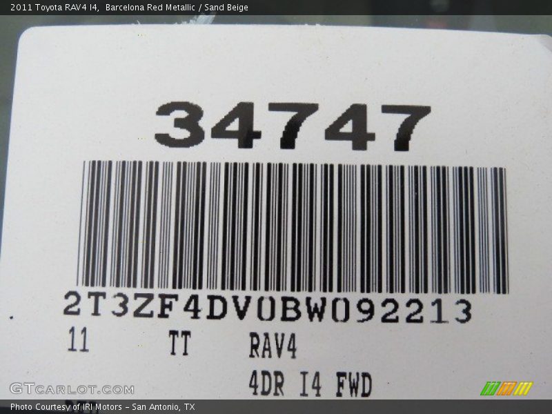Barcelona Red Metallic / Sand Beige 2011 Toyota RAV4 I4