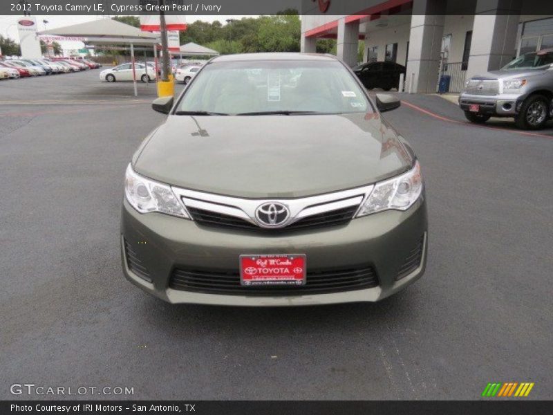 Cypress Green Pearl / Ivory 2012 Toyota Camry LE