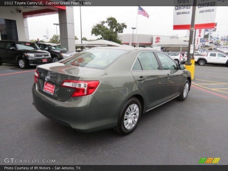 Cypress Green Pearl / Ivory 2012 Toyota Camry LE