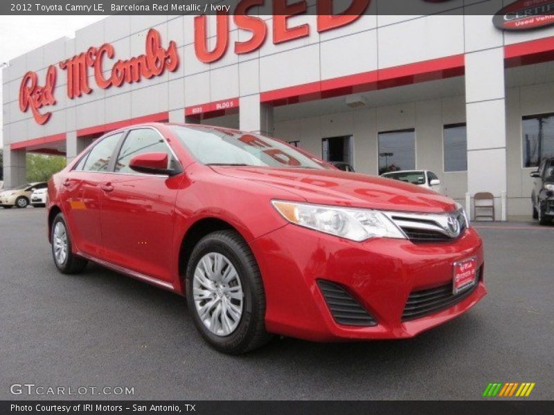 Barcelona Red Metallic / Ivory 2012 Toyota Camry LE