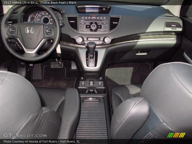 Crystal Black Pearl / Black 2013 Honda CR-V EX-L