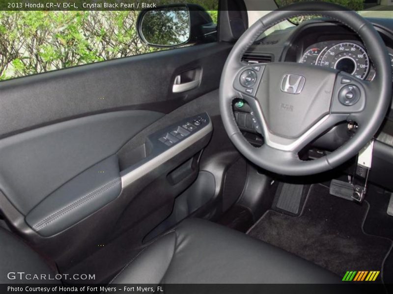 Crystal Black Pearl / Black 2013 Honda CR-V EX-L
