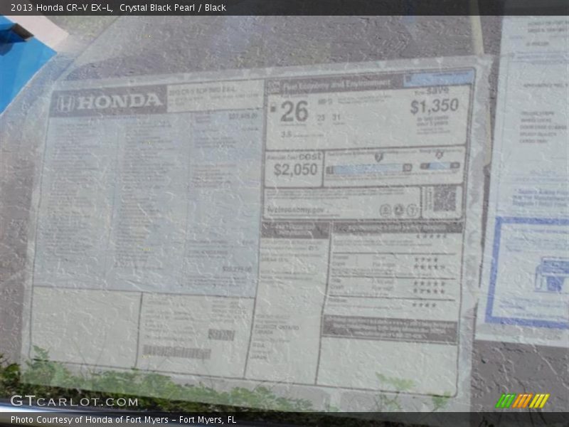 Crystal Black Pearl / Black 2013 Honda CR-V EX-L