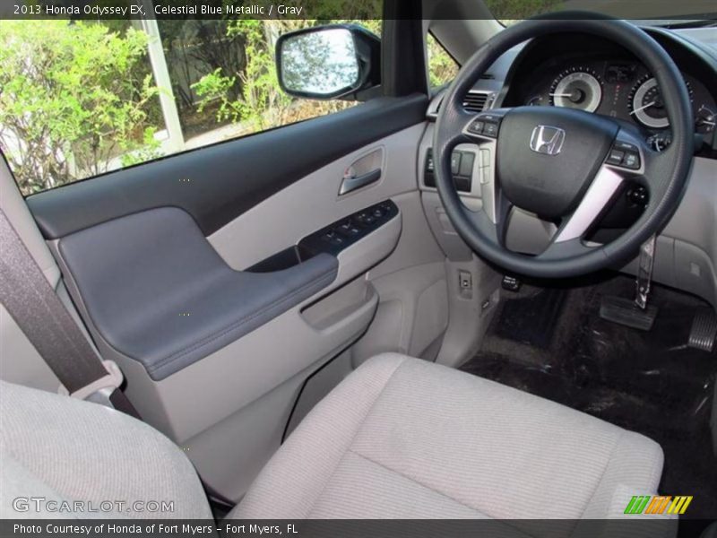Celestial Blue Metallic / Gray 2013 Honda Odyssey EX