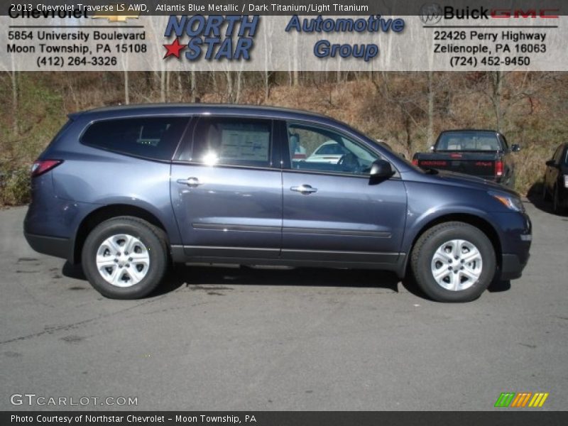 Atlantis Blue Metallic / Dark Titanium/Light Titanium 2013 Chevrolet Traverse LS AWD