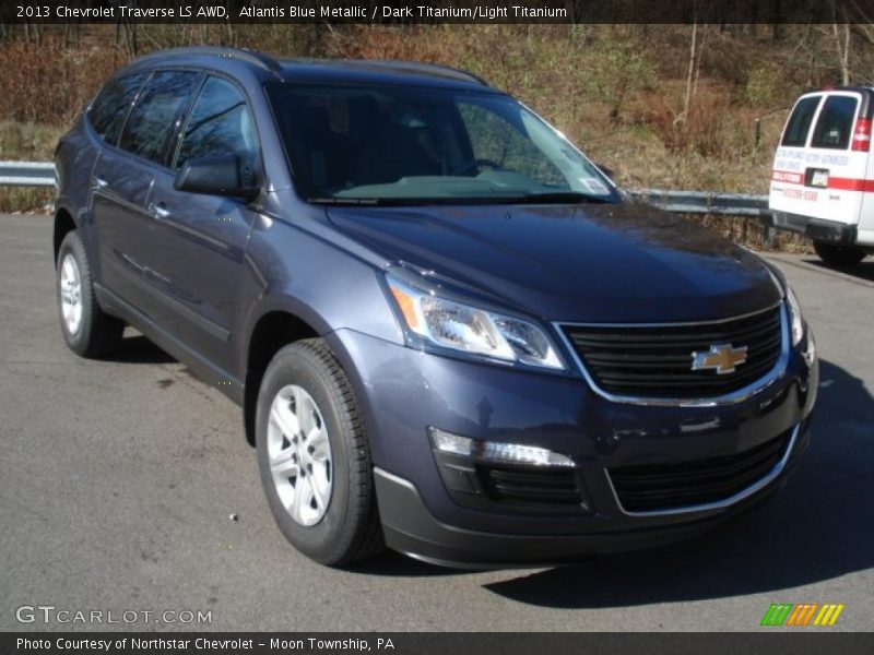 Atlantis Blue Metallic / Dark Titanium/Light Titanium 2013 Chevrolet Traverse LS AWD