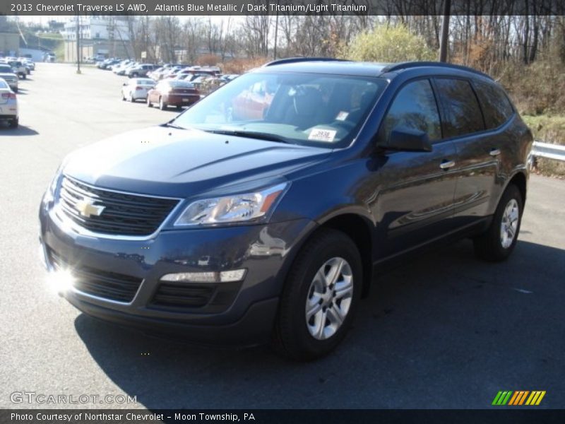 Atlantis Blue Metallic / Dark Titanium/Light Titanium 2013 Chevrolet Traverse LS AWD