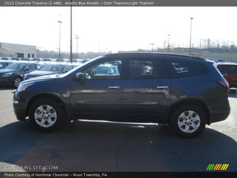 Atlantis Blue Metallic / Dark Titanium/Light Titanium 2013 Chevrolet Traverse LS AWD