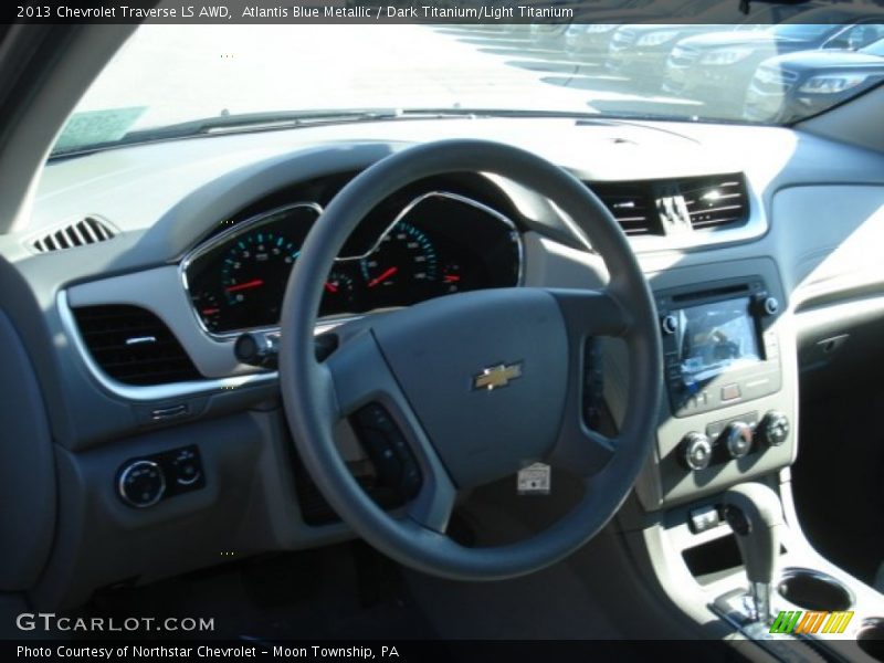 Atlantis Blue Metallic / Dark Titanium/Light Titanium 2013 Chevrolet Traverse LS AWD