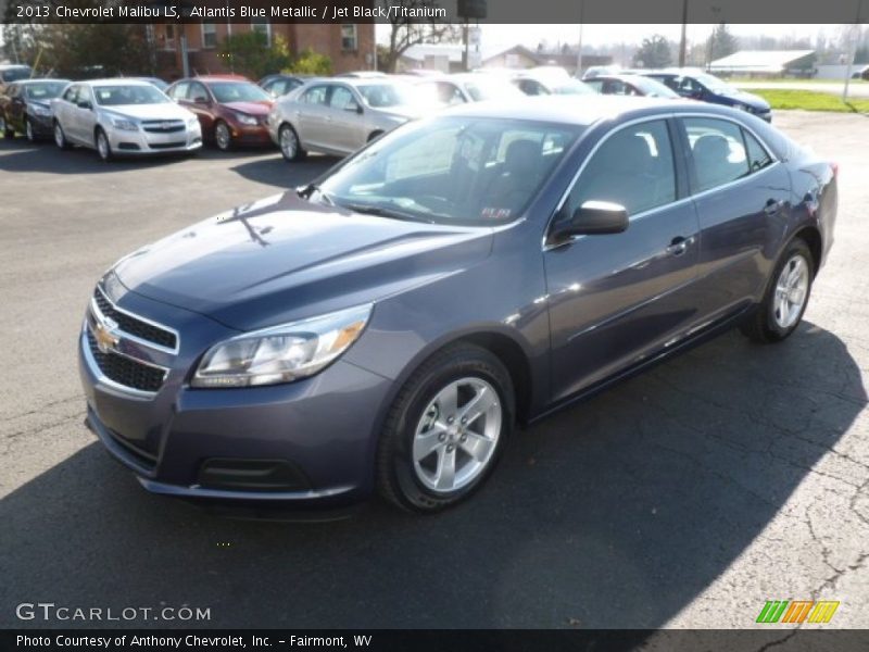 Atlantis Blue Metallic / Jet Black/Titanium 2013 Chevrolet Malibu LS
