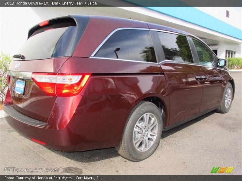 Dark Cherry Pearl / Beige 2013 Honda Odyssey EX