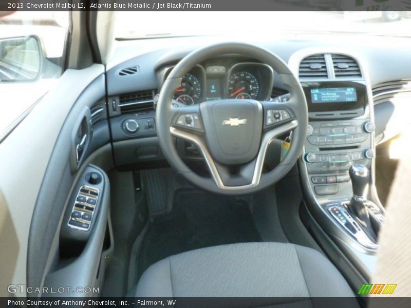 Atlantis Blue Metallic / Jet Black/Titanium 2013 Chevrolet Malibu LS