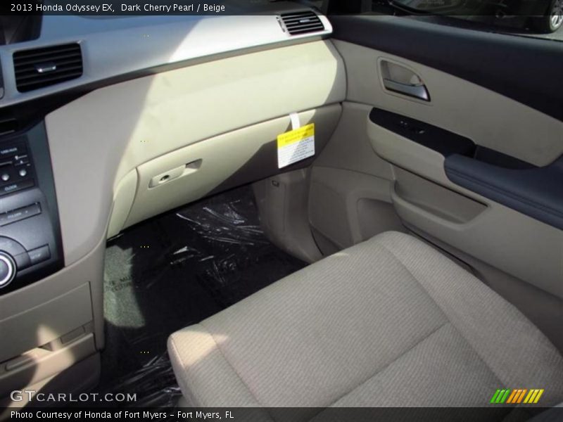 Dark Cherry Pearl / Beige 2013 Honda Odyssey EX
