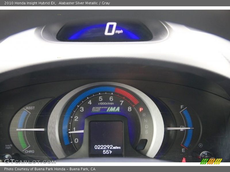 Alabaster Silver Metallic / Gray 2010 Honda Insight Hybrid EX