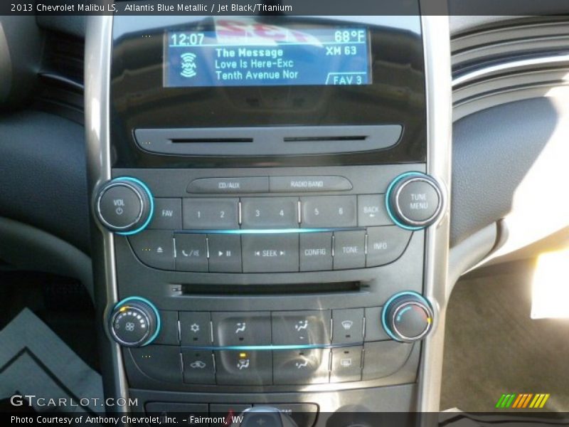 Atlantis Blue Metallic / Jet Black/Titanium 2013 Chevrolet Malibu LS