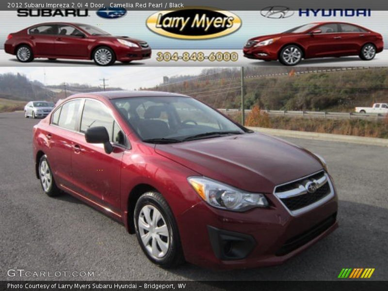 Camellia Red Pearl / Black 2012 Subaru Impreza 2.0i 4 Door
