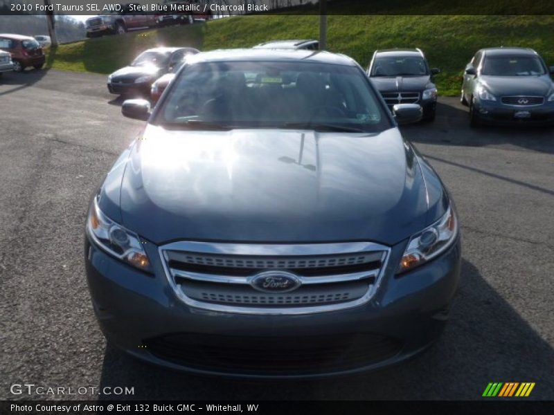 Steel Blue Metallic / Charcoal Black 2010 Ford Taurus SEL AWD