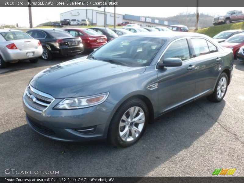 Steel Blue Metallic / Charcoal Black 2010 Ford Taurus SEL AWD