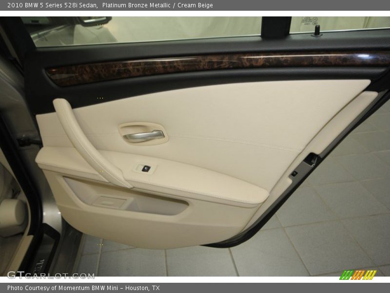 Platinum Bronze Metallic / Cream Beige 2010 BMW 5 Series 528i Sedan