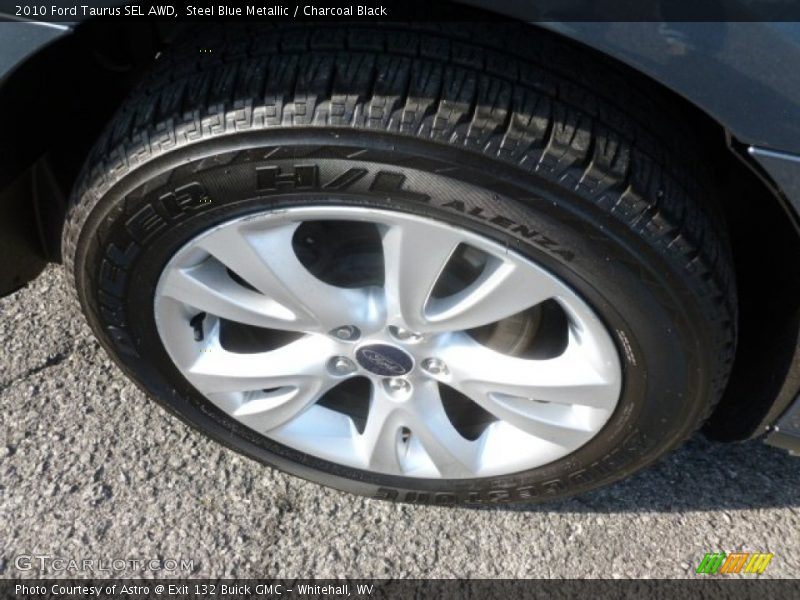 Steel Blue Metallic / Charcoal Black 2010 Ford Taurus SEL AWD