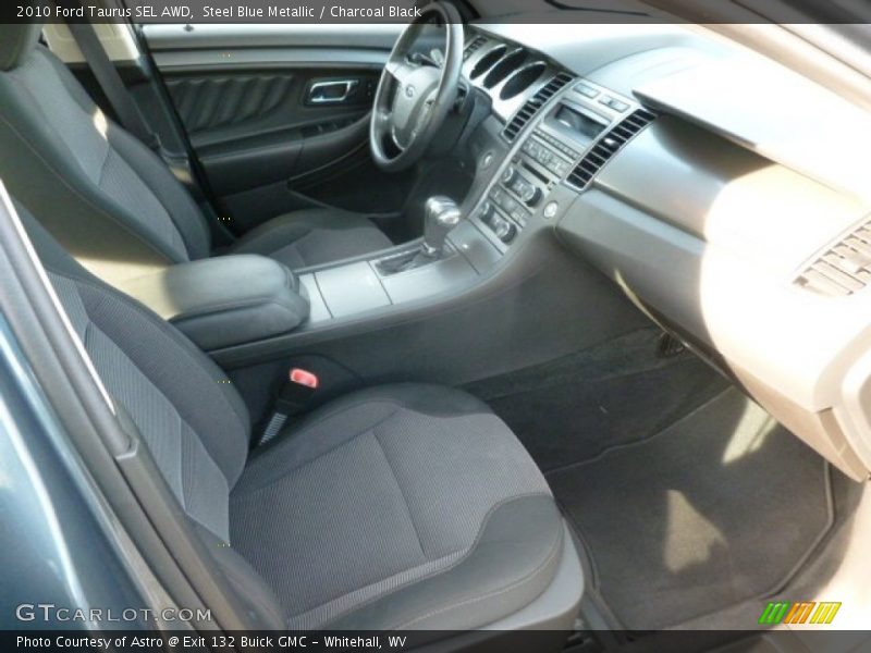 Steel Blue Metallic / Charcoal Black 2010 Ford Taurus SEL AWD