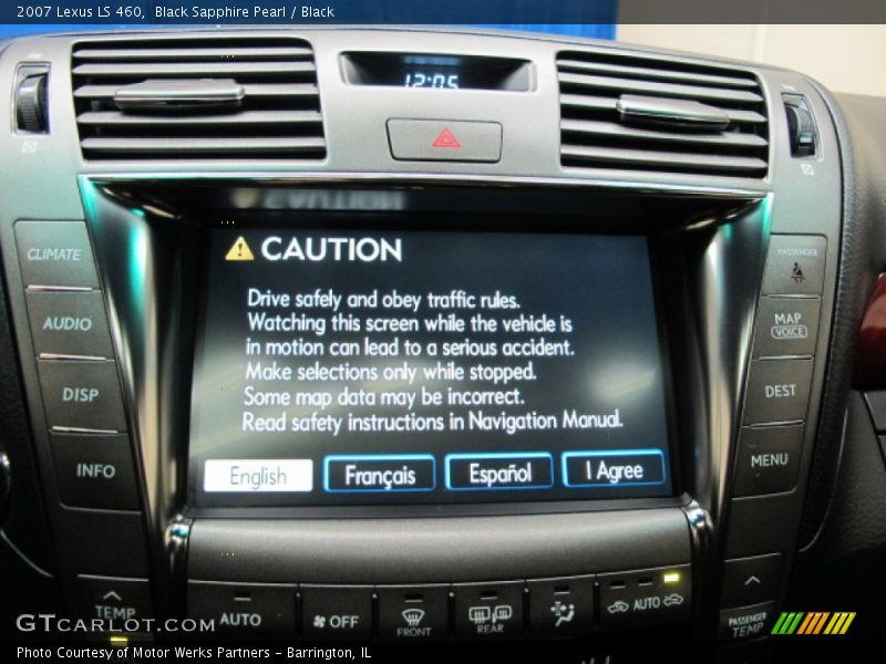 Black Sapphire Pearl / Black 2007 Lexus LS 460
