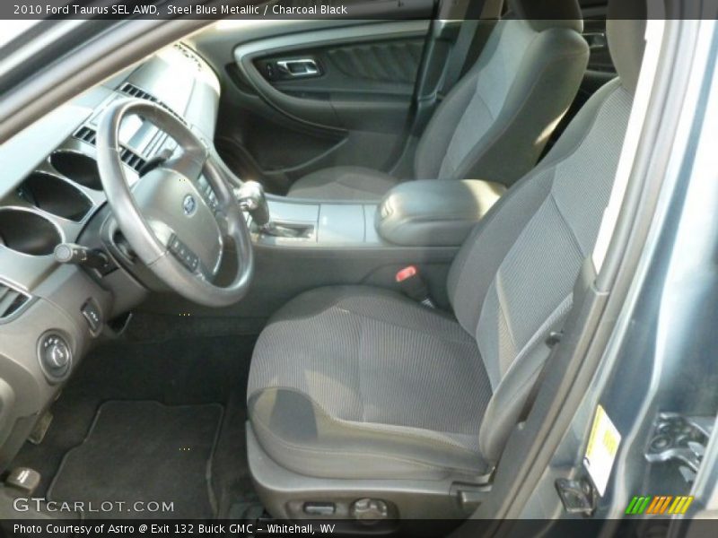 Steel Blue Metallic / Charcoal Black 2010 Ford Taurus SEL AWD