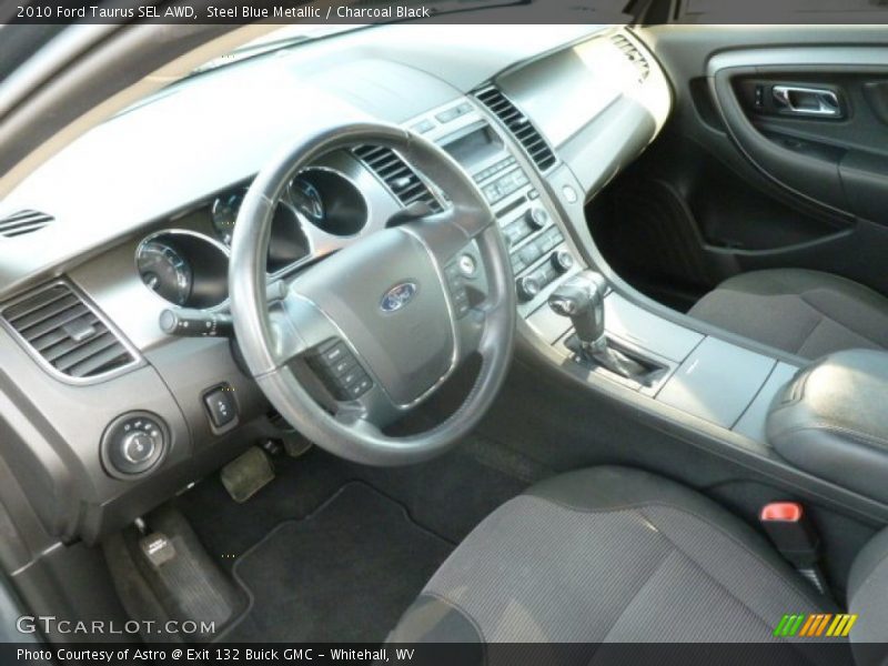 Steel Blue Metallic / Charcoal Black 2010 Ford Taurus SEL AWD