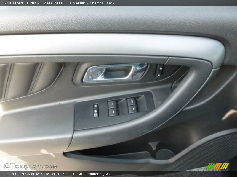 Steel Blue Metallic / Charcoal Black 2010 Ford Taurus SEL AWD