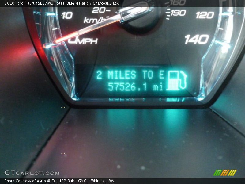 Steel Blue Metallic / Charcoal Black 2010 Ford Taurus SEL AWD