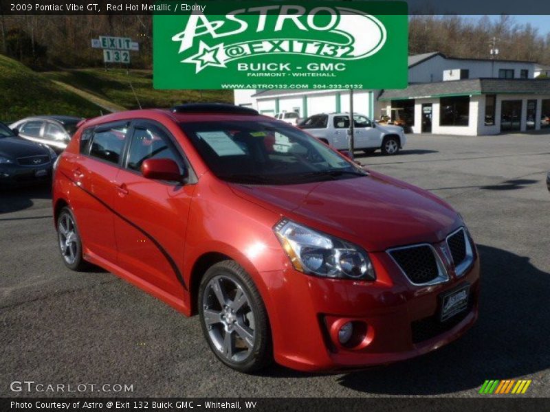 Red Hot Metallic / Ebony 2009 Pontiac Vibe GT