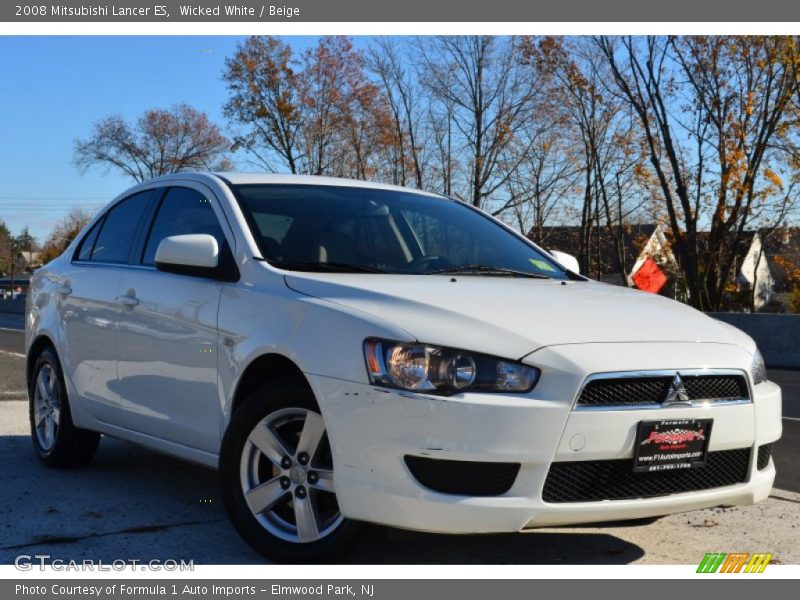 Wicked White / Beige 2008 Mitsubishi Lancer ES