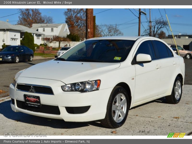 Wicked White / Beige 2008 Mitsubishi Lancer ES