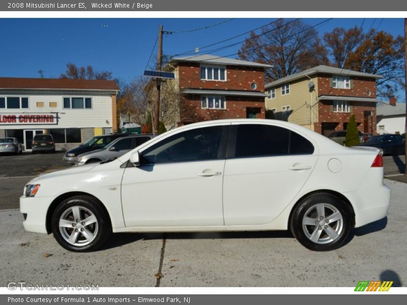 Wicked White / Beige 2008 Mitsubishi Lancer ES