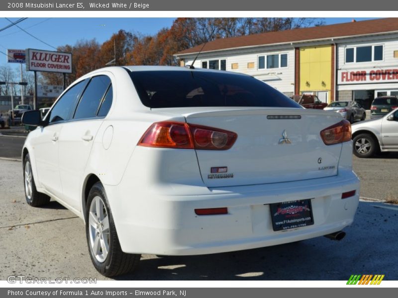 Wicked White / Beige 2008 Mitsubishi Lancer ES