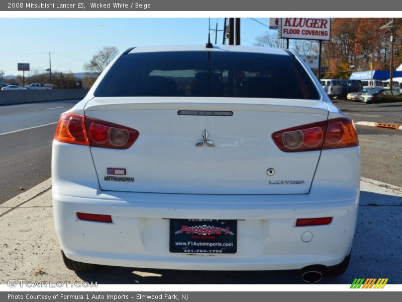 Wicked White / Beige 2008 Mitsubishi Lancer ES