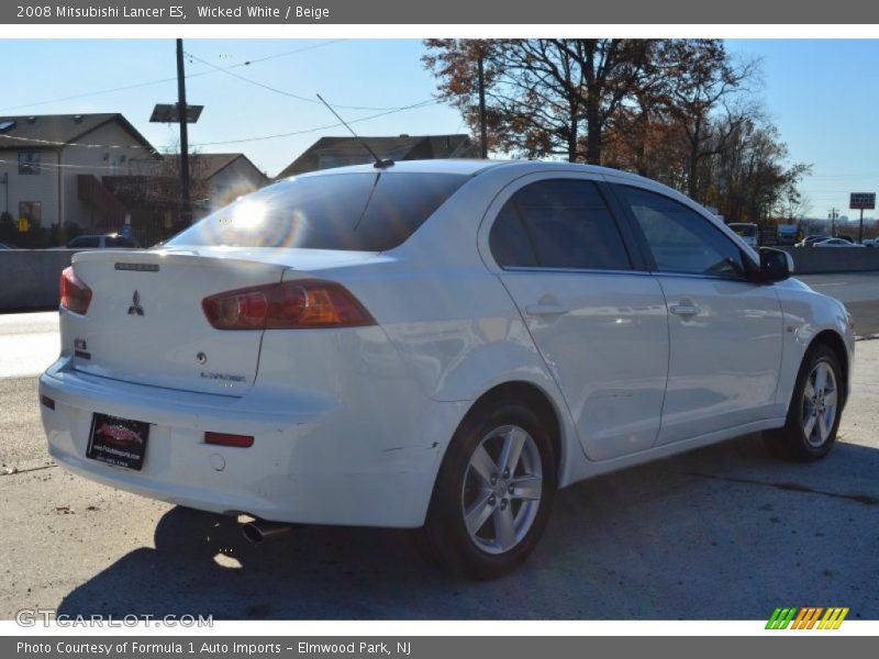 Wicked White / Beige 2008 Mitsubishi Lancer ES