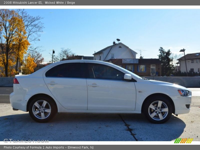 Wicked White / Beige 2008 Mitsubishi Lancer ES