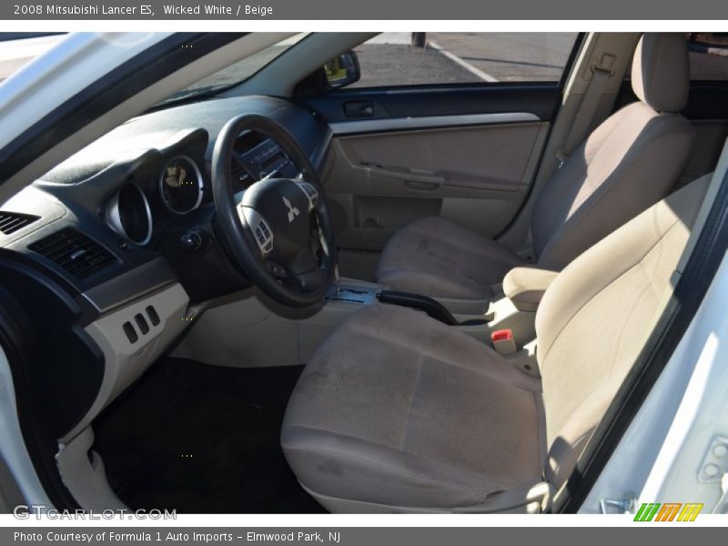 Wicked White / Beige 2008 Mitsubishi Lancer ES