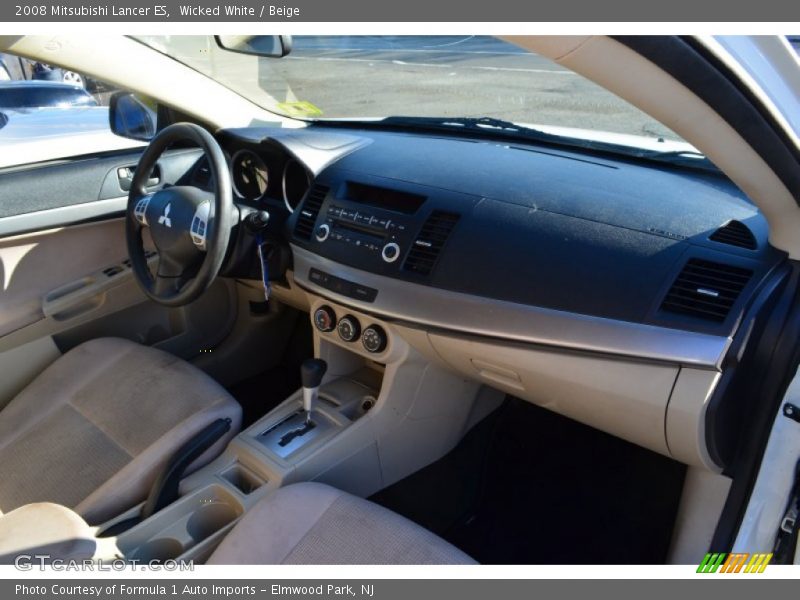 Wicked White / Beige 2008 Mitsubishi Lancer ES