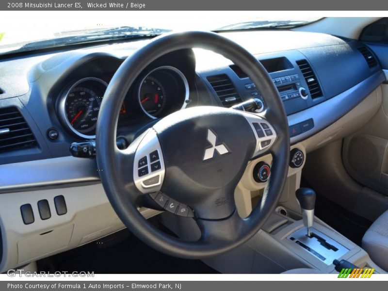 Wicked White / Beige 2008 Mitsubishi Lancer ES