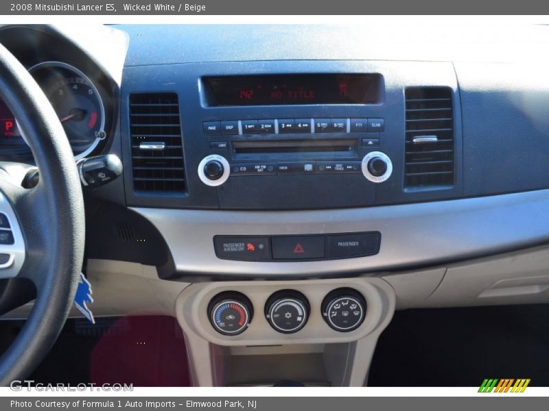Wicked White / Beige 2008 Mitsubishi Lancer ES