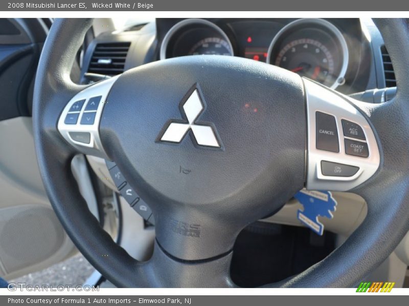 Wicked White / Beige 2008 Mitsubishi Lancer ES