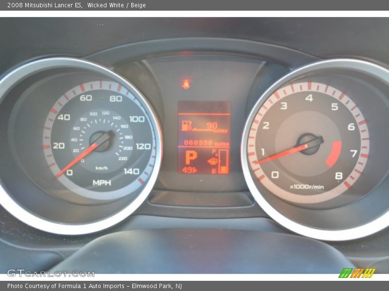 Wicked White / Beige 2008 Mitsubishi Lancer ES