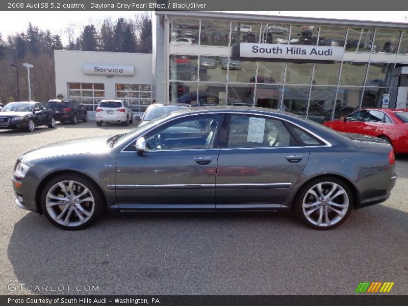Daytona Grey Pearl Effect / Black/Silver 2008 Audi S8 5.2 quattro