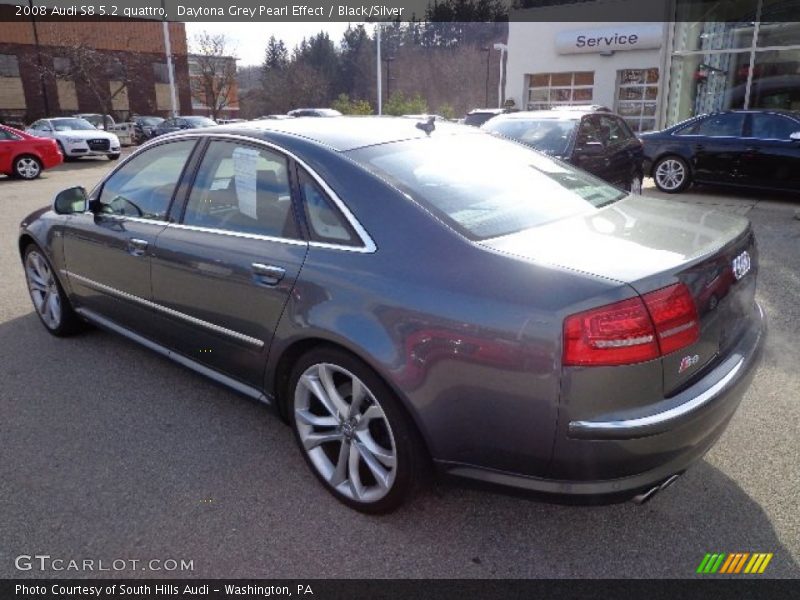 Daytona Grey Pearl Effect / Black/Silver 2008 Audi S8 5.2 quattro