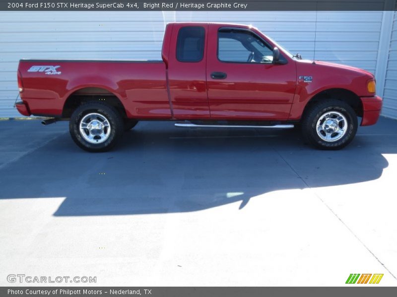 Bright Red / Heritage Graphite Grey 2004 Ford F150 STX Heritage SuperCab 4x4