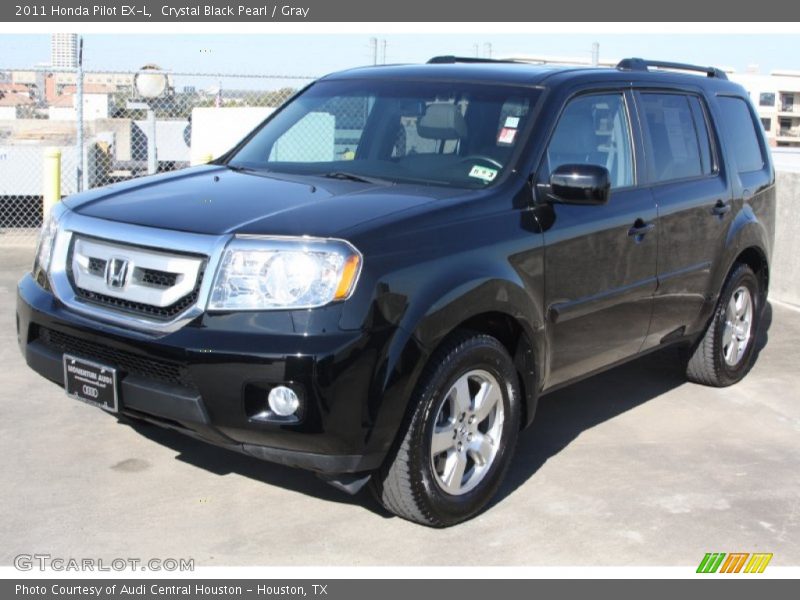 Crystal Black Pearl / Gray 2011 Honda Pilot EX-L