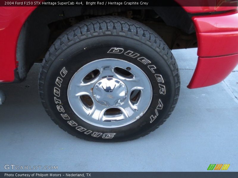 Bright Red / Heritage Graphite Grey 2004 Ford F150 STX Heritage SuperCab 4x4