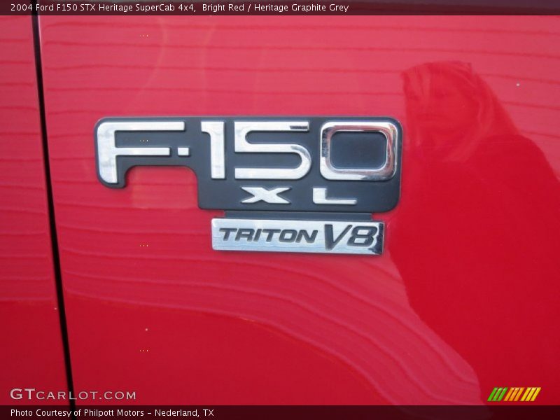 Bright Red / Heritage Graphite Grey 2004 Ford F150 STX Heritage SuperCab 4x4